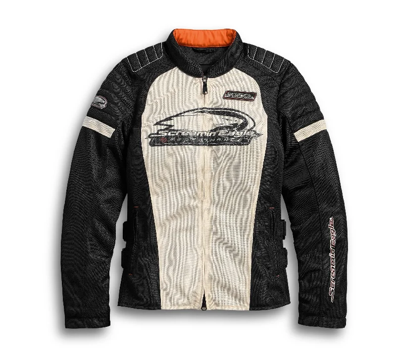 Harley-Davidson® Women's Screamin' Eagle Mesh Riding Jacket - 98166-18VW Plaid Jacket Tartan Jacket Houndstooth Jacket Harley-Davidson® Women's Screamin' Eagle Mesh Riding Jacket - 98166-18VW Plaid Jacket Tartan Jacket Houndstooth Jacket