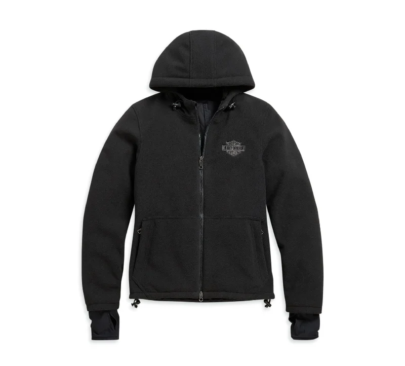 Harley-Davidson® Women's Waterproof Fleece Jacket - 98110-21NW Toggled Jacket Drawstring Jacket Belted Jacket Harley-Davidson® Women's Waterproof Fleece Jacket - 98110-21NW Toggled Jacket Drawstring Jacket Belted Jacket