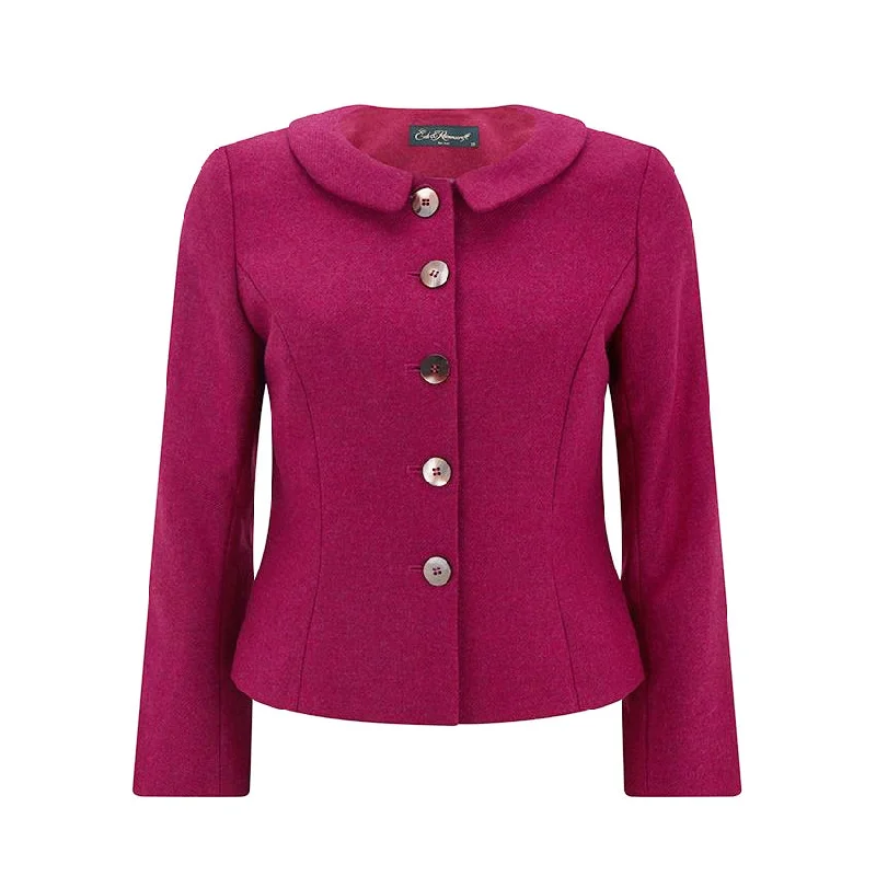 Harper Tailored Penny Collar Jacket Fleece Fabric Down Fabric Feather Fabric