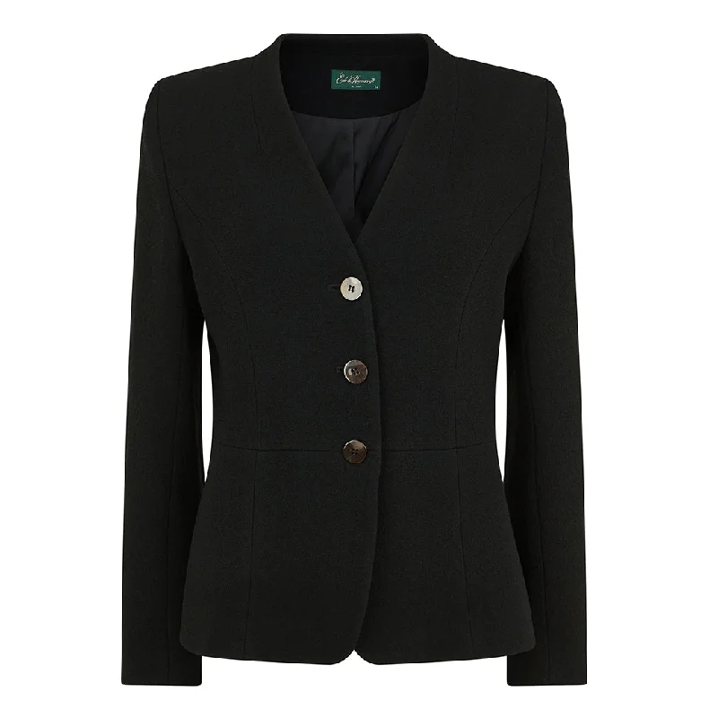 Hayley Tailored Wool Crepe Jacket Jersey Jacket Tulle Jacket Batik Jacket