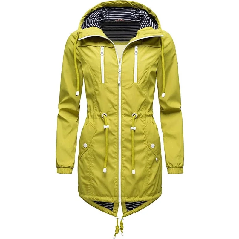 Hooded Turn-down Collar Jacket With Drawstrings Tiered Jacket Buttoned Jacket Zippered Jacket Hooded Turn-down Collar Jacket With Drawstrings Tiered Jacket Buttoned Jacket Zippered Jacket