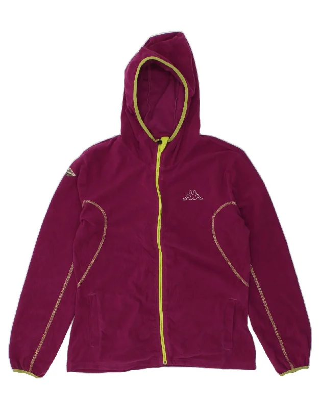 KAPPA Womens Fleece Jacket UK 20 2XL Purple Tailored Jacket Straight Jacket A-Line Jacket KAPPA Womens Fleece Jacket UK 20 2XL Purple Tailored Jacket Straight Jacket A-Line Jacket