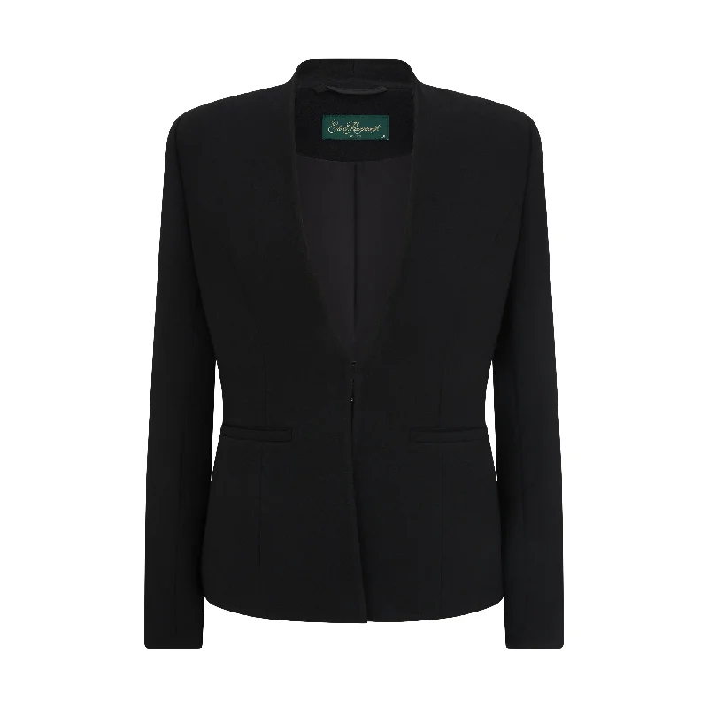 Lily Tailored Wool Crepe Clasp Jacket Jersey Jacket Tulle Jacket Batik Jacket