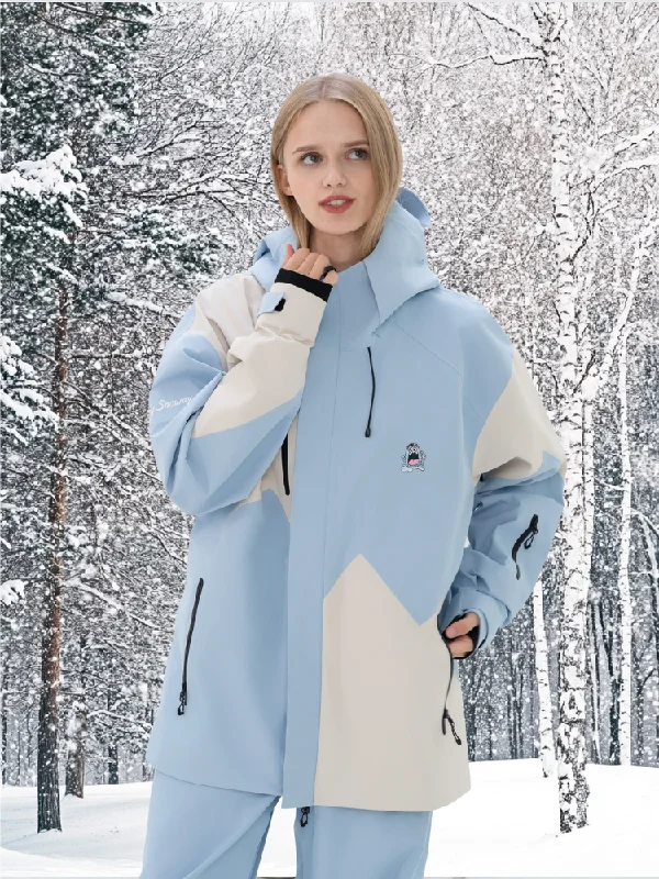 MYSNOWAY Glacier Blue 3L Snow Jacket - Women's Anorak Shell Jacket Lightweight Jacket MYSNOWAY Glacier Blue 3L Snow Jacket - Women's Anorak Shell Jacket Lightweight Jacket