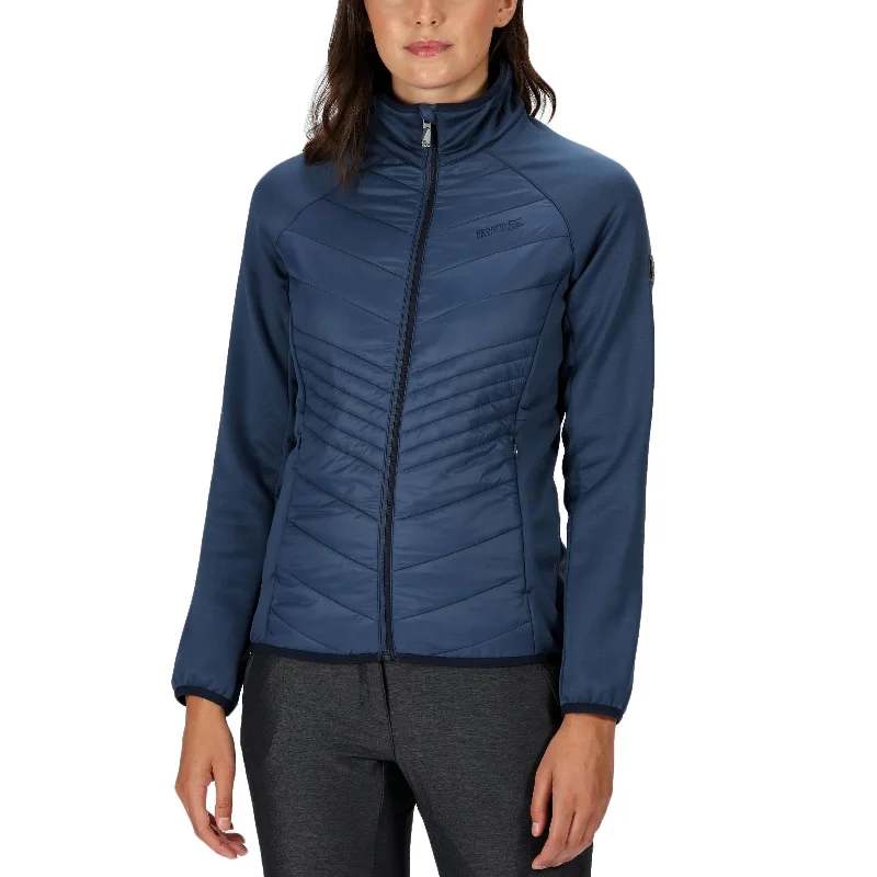 Regatta Womens Clumber Hybrid Insulated Walking Jacket - Denim Notch Collar Peter Pan Collar Cowl Neck Regatta Womens Clumber Hybrid Insulated Walking Jacket - Denim Notch Collar Peter Pan Collar Cowl Neck