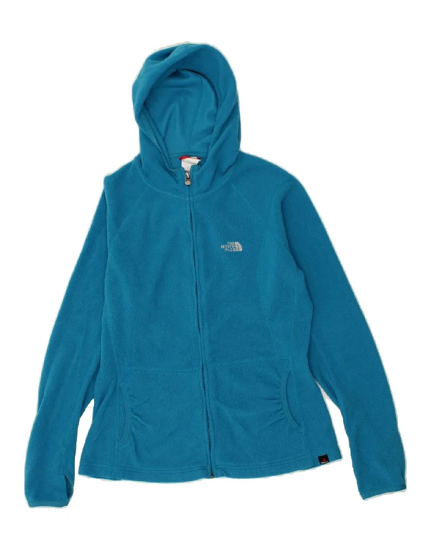 THE NORTH FACE Womens Hooded Fleece Jacket UK 14 Large Blue Polyester Denim Jacket Leather Jacket Suede Jacket THE NORTH FACE Womens Hooded Fleece Jacket UK 14 Large Blue Polyester Denim Jacket Leather Jacket Suede Jacket