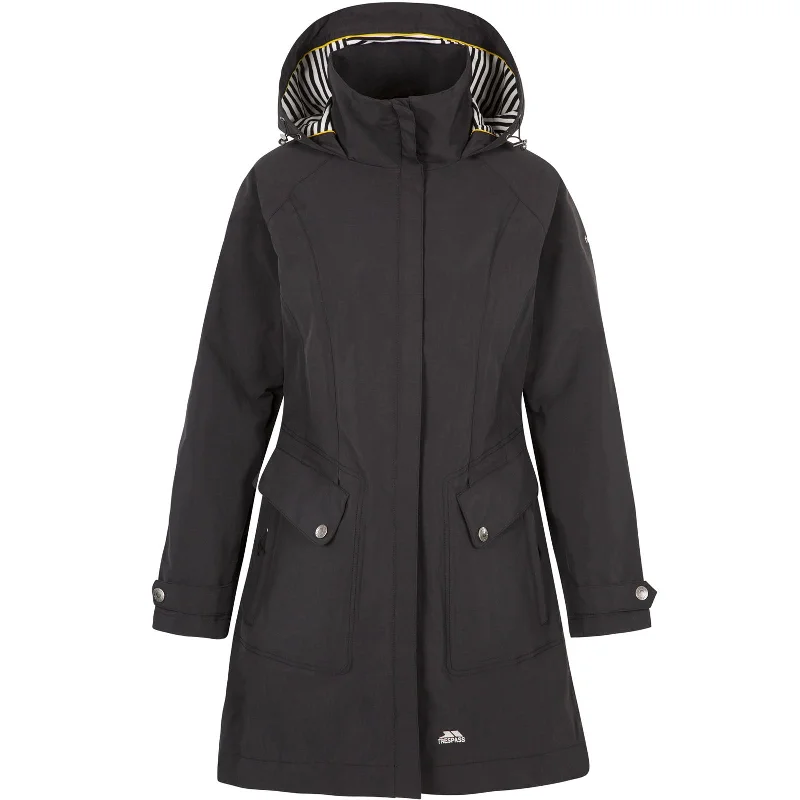 Trespass Womens Rainy Day Waterproof Long Jacket Tiered Jacket Buttoned Jacket Zippered Jacket Trespass Womens Rainy Day Waterproof Long Jacket Tiered Jacket Buttoned Jacket Zippered Jacket