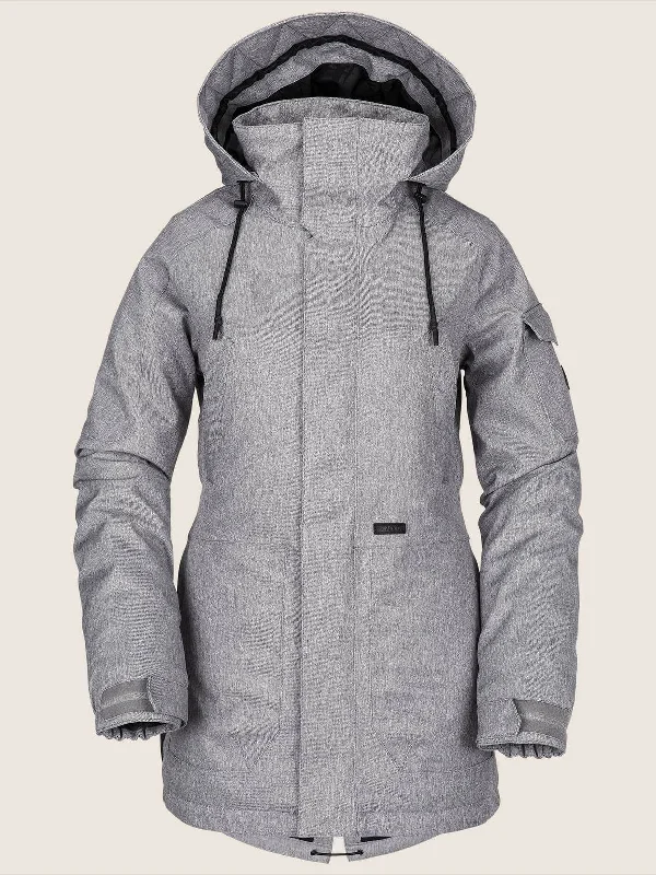 VOLCOM SHRINE INSULATED JACKET GREY Embroidered Jacket Appliqued Jacket Beaded Jacket VOLCOM SHRINE INSULATED JACKET GREY Embroidered Jacket Appliqued Jacket Beaded Jacket