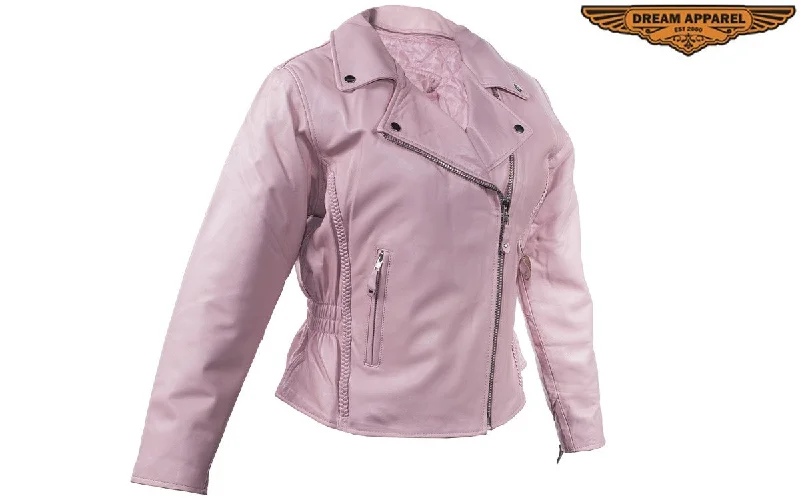 Womens Pink Top Grade Leather Motorcycle Jacket Print Jacket Jacquard Jacket Patchwork Jacket Womens Pink Top Grade Leather Motorcycle Jacket Print Jacket Jacquard Jacket Patchwork Jacket