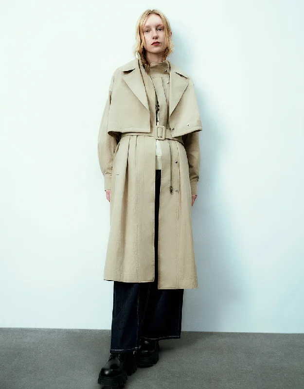 Drop Shoulder Sleeve Trench Coat