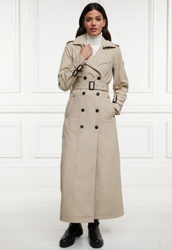 Kendall Waterproof Full Length Trench Coat - Stone