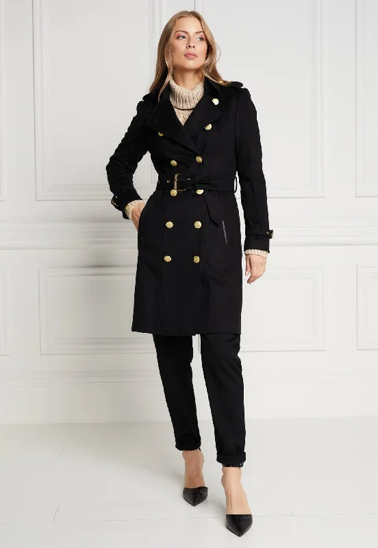 Marlborough Trench Coat - Soft Black