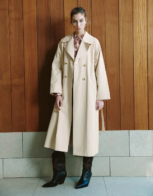 Longline Straight Trench Coat