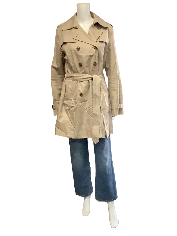 Banana Republic Women's Trench Coat Knee Length Neutral Size: L