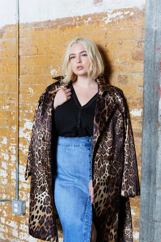 Shegul Leopard Print Trench