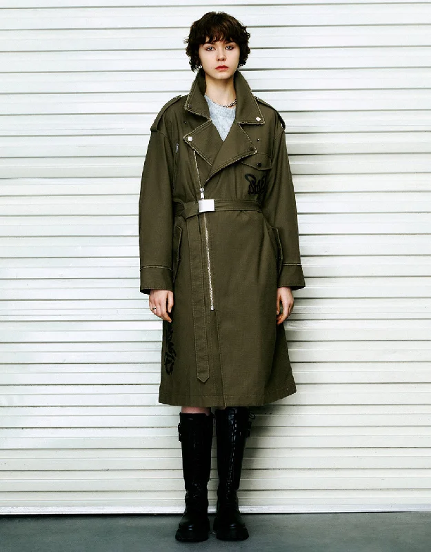 Straight Trench Coat With Belt