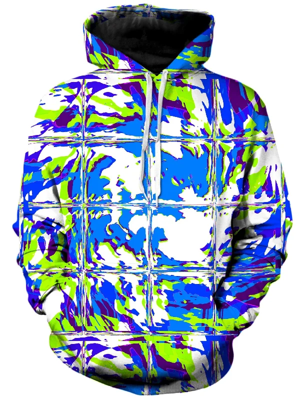 Blue Rave Glitch Unisex Hoodie