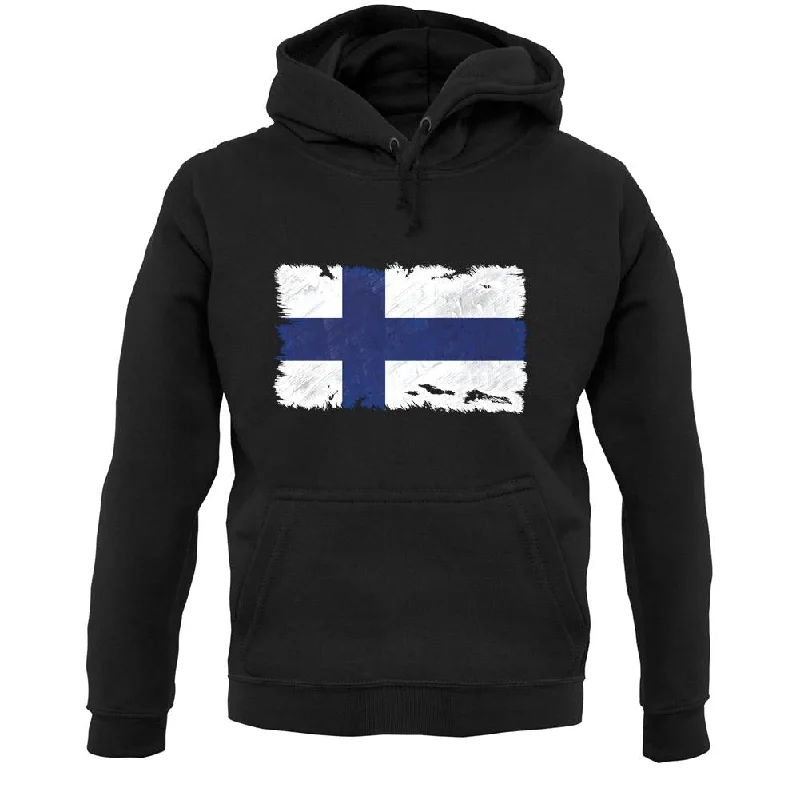 Finland Grunge Style Flag Unisex Hoodie