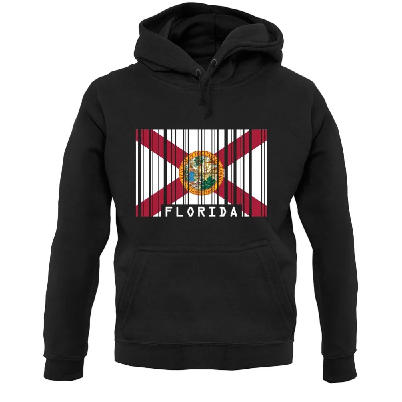 Florida Barcode Style Flag Unisex Hoodie