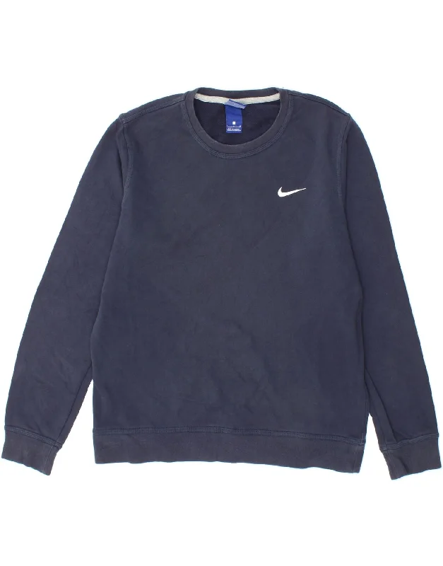 NIKE Mens Sweatshirt Jumper Large Navy Blue Cotton