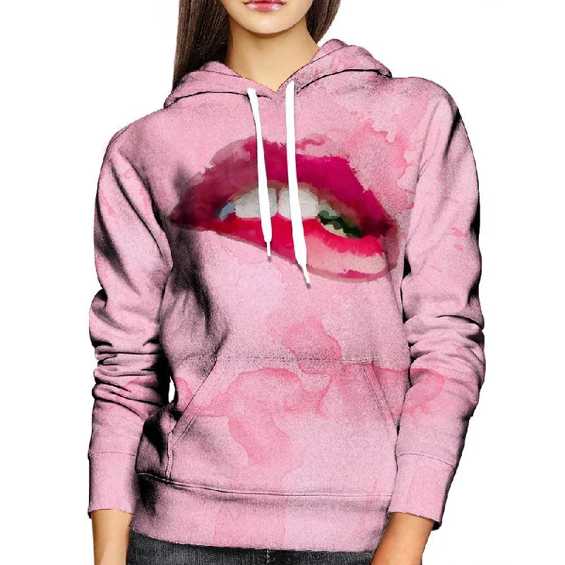 Pinky Lips Womens Hoodie