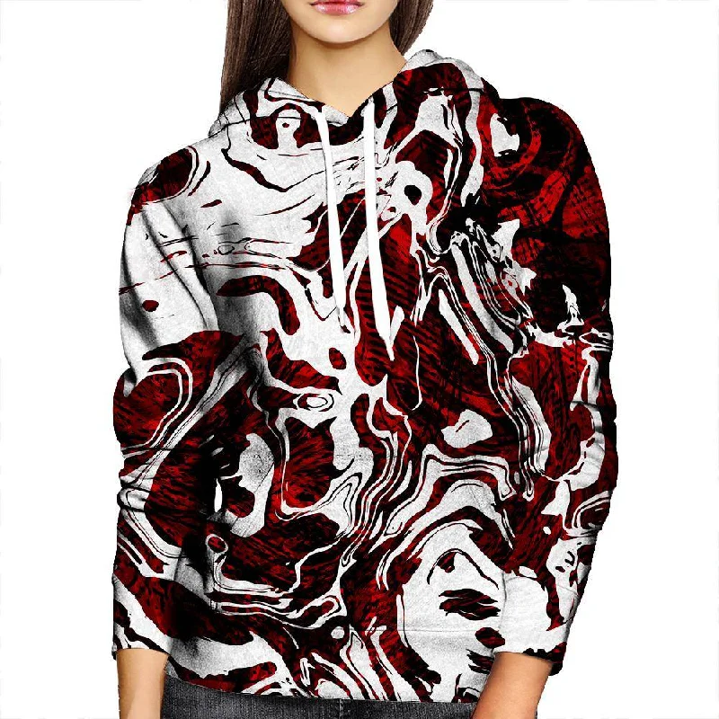 Red Flow Womens Hoodie