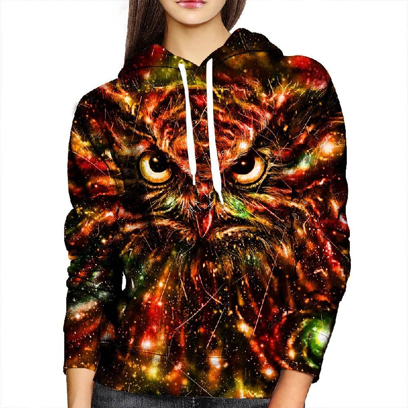 Space Owl Womens Hoodie