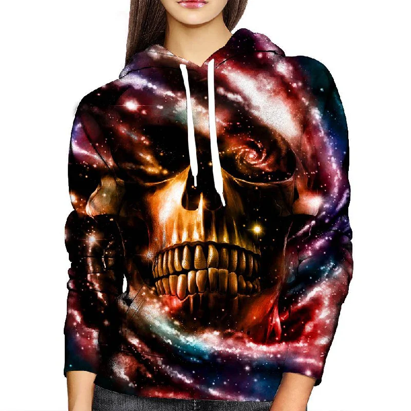 Space Skull 2 Womens Hoodie