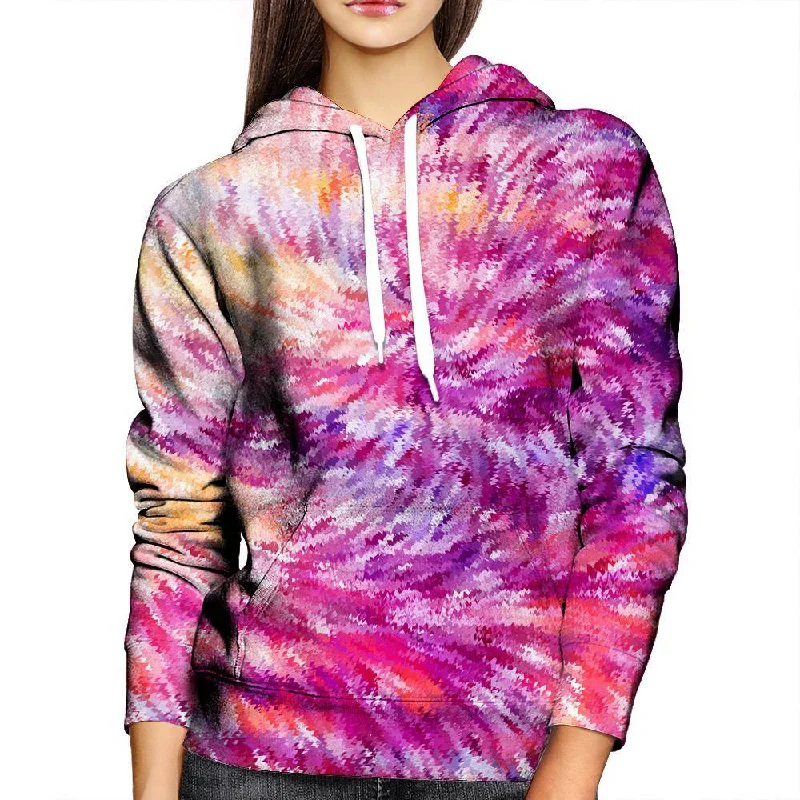 Squiggly Colors Womens Hoodie