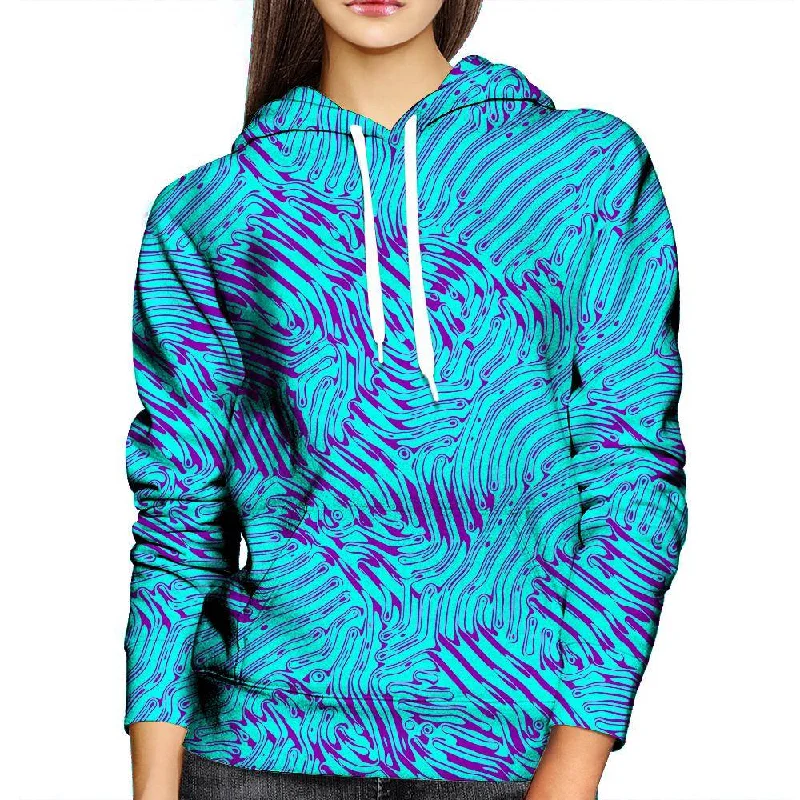 Squiggly Line Womens Hoodie