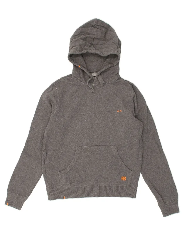 SUN68 Boys Hoodie Jumper 13-14 Years Grey Cotton