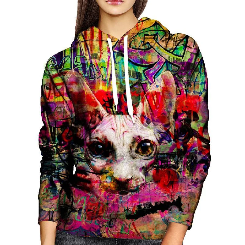 The Graffiti Cat Womens Hoodie