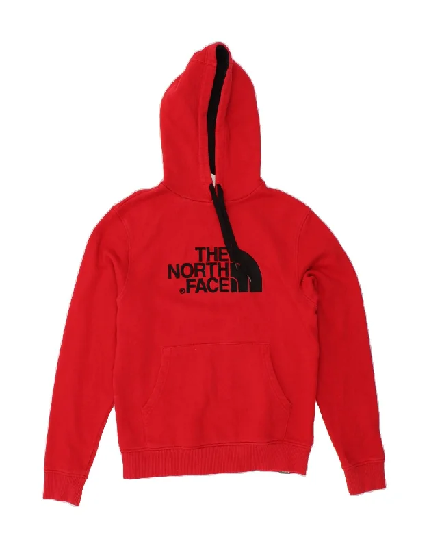 THE NORTH FACE Mens Graphic Hoodie Jumper Small Red Cotton