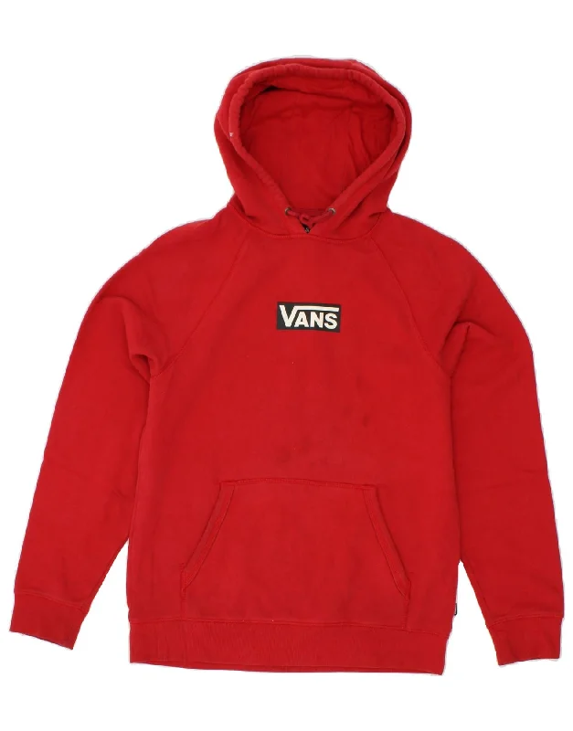 VANS Mens Graphic Hoodie Jumper Medium Red