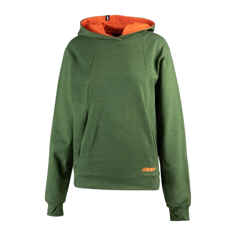 A-Frame Pullover Hoodie Scalloped Neck Pullover