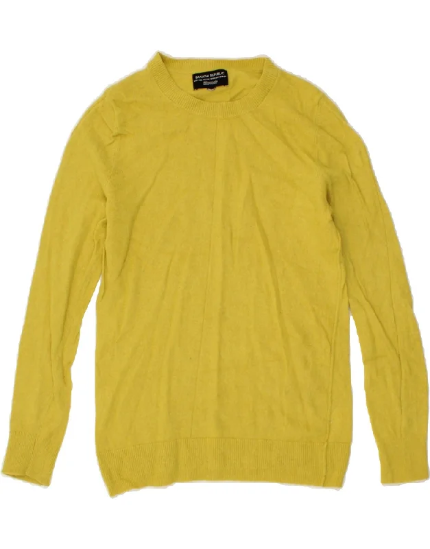 BANANA REPUBLIC Womens Boat Neck Jumper Sweater UK 12 Medium Yellow Collared Crew Neck Turtle Neck BANANA REPUBLIC Womens Boat Neck Jumper Sweater UK 12 Medium Yellow Collared Crew Neck Turtle Neck