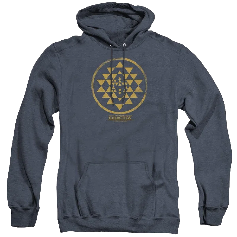 Battlestar Galactica (1978) Gold Squadron Patch - Heather Pullover Hoodie Cashmere Luxurious Pullover Battlestar Galactica (1978) Gold Squadron Patch - Heather Pullover Hoodie Cashmere Luxurious Pullover