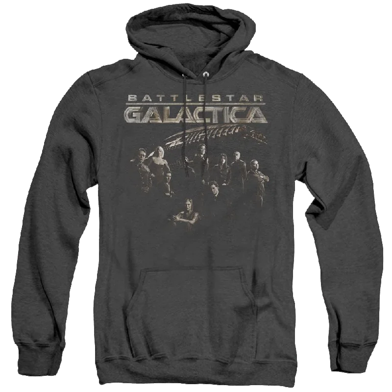 Battlestar Galactica (2004) Battle Cast - Heather Pullover Hoodie Thin Wool Pullover Battlestar Galactica (2004) Battle Cast - Heather Pullover Hoodie Thin Wool Pullover