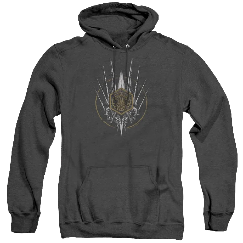 Battlestar Galactica (2004) Crest Of Ships - Heather Pullover Hoodie Cable Knit Chunky