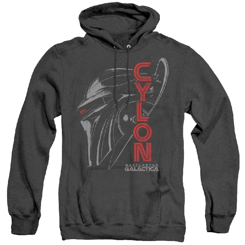 Battlestar Galactica (2004) Cylon Face - Heather Pullover Hoodie Oversized Cozy Pullover Battlestar Galactica (2004) Cylon Face - Heather Pullover Hoodie Oversized Cozy Pullover