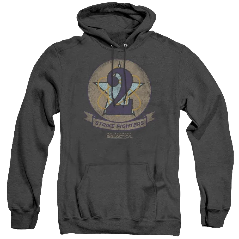 Battlestar Galactica (2004) Strike Fighters Badge - Heather Pullover Hoodie Ribbed Crew Neck Battlestar Galactica (2004) Strike Fighters Badge - Heather Pullover Hoodie Ribbed Crew Neck