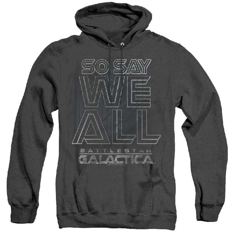 Battlestar Galactica (2004) Together Now - Heather Pullover Hoodie Slouchy Comfort Pullover Battlestar Galactica (2004) Together Now - Heather Pullover Hoodie Slouchy Comfort Pullover