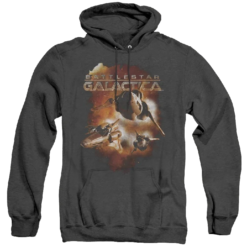 Battlestar Galactica (2004) Vipers Stretch - Heather Pullover Hoodie V-Neck Stylish Pullover Battlestar Galactica (2004) Vipers Stretch - Heather Pullover Hoodie V-Neck Stylish Pullover