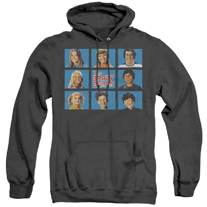 Brady Bunch, The Framed - Heather Pullover Hoodie Boxy Neck Sweater