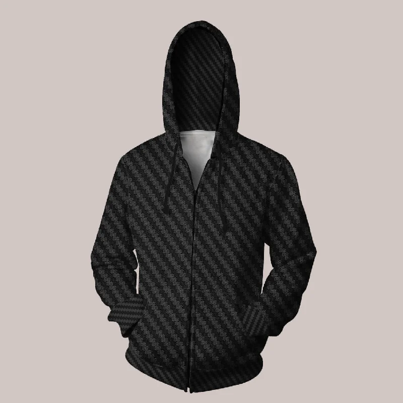 Carbon Hoodie – Sleek Monochrome Psychedelic Art Hoodie with Color Block Contrast Stylish Carbon Hoodie – Sleek Monochrome Psychedelic Art Hoodie with Color Block Contrast Stylish