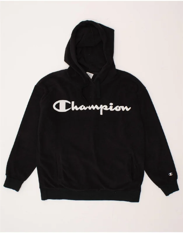CHAMPION Mens Graphic Hoodie Jumper Medium Black Polyester Hoodie Jacket Zipper Layering CHAMPION Mens Graphic Hoodie Jumper Medium Black Polyester Hoodie Jacket Zipper Layering