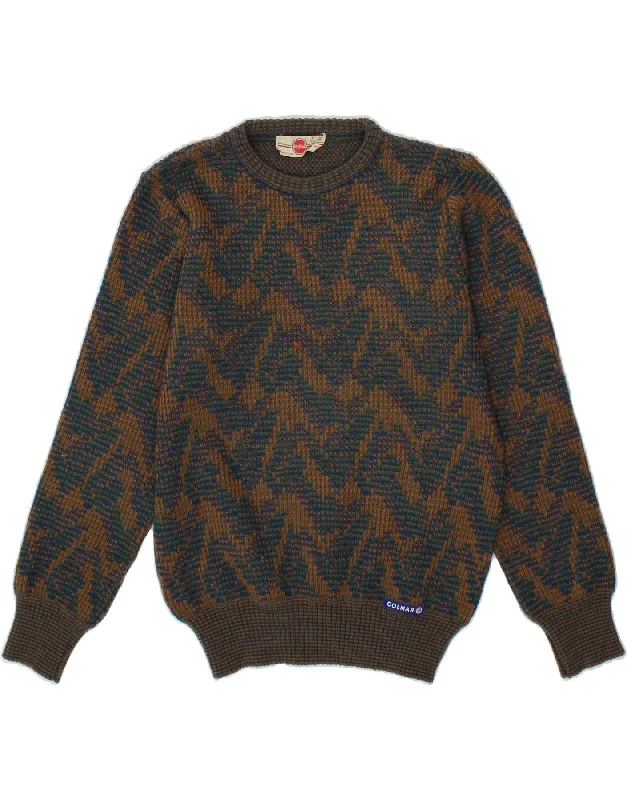 COLMAR Womens Abstract Pattern Crew Neck Jumper Sweater IT 42 Medium Blue Sequined Glittery Shiny COLMAR Womens Abstract Pattern Crew Neck Jumper Sweater IT 42 Medium Blue Sequined Glittery Shiny