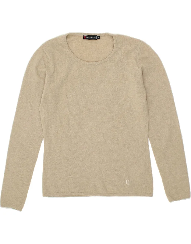CONTE OF FLORENCE Womens Boat Neck Jumper Sweater UK 14 Large Beige Rayon Fabric Velvet Fabric Corduroy Fabric CONTE OF FLORENCE Womens Boat Neck Jumper Sweater UK 14 Large Beige Rayon Fabric Velvet Fabric Corduroy Fabric