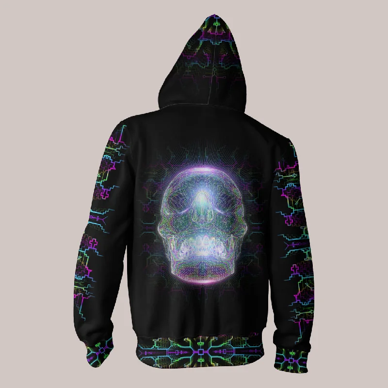 Crystal Skull Hoodie – Psychedelic Skull Art Hoodie with Hidden Zipper Minimalist Clean Crystal Skull Hoodie – Psychedelic Skull Art Hoodie with Hidden Zipper Minimalist Clean