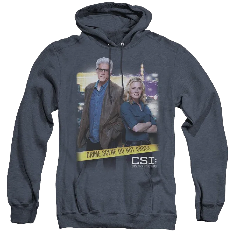 Csi Do Not Cross - Heather Pullover Hoodie Boyleg Sleeve Pullover